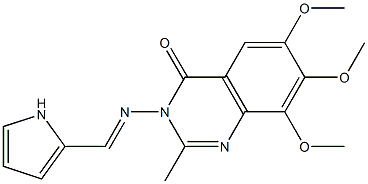 4(3H)-Quinazolinone,  6,7,8-trimethoxy-2-methyl-3-(pyrrol-2-ylmethyleneamino)-  (6CI) Struktur