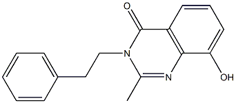 4(3H)-Quinazolinone,  8-hydroxy-2-methyl-3-phenethyl-  (6CI) Struktur