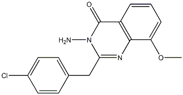 4(3H)-Quinazolinone,  3-amino-2-p-chlorobenzyl-8-methoxy-  (6CI) Struktur