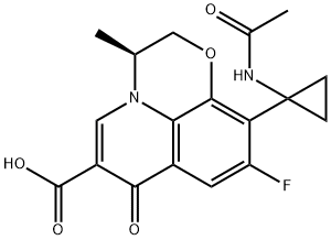 7H-Pyrido[1,2,3-de]-1,4-benzoxazine-6-carboxylic acid, 10-[1-(acetylaMino)cyclopropyl]-9-fluoro-2,3-dihydro-3-Methyl-7-oxo-, (S)- (9CI) Struktur