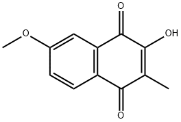 1,4-Naphthoquinone, 3-hydroxy-6-methoxy-2-methyl- (5CI) Struktur