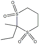 m-Dithiane, 2-ethyl-2-methyl-, 1,1,3,3-tetraoxide (5CI) Struktur