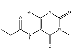 Propionamide,  N-(6-amino-1,2,3,4-tetrahydro-1,3-dimethyl-2,4-dioxo-5-pyrimidinyl)-  (5CI) Struktur