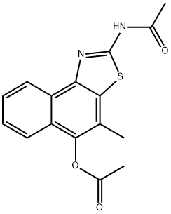 Naphtho[1,2-d]thiazol-5-ol,  2-acetamido-4-methyl-,  acetate  (5CI) Struktur