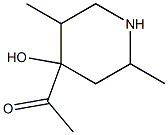 Ketone, 4-hydroxy-2,5-dimethyl-4-piperidyl methyl (7CI) Struktur