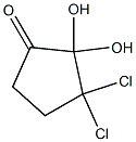 Cyclopentanone, 3,3-dichloro-2,2-dihydroxy- (6CI) Struktur