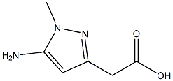 Pyrazole-3-acetic  acid,  5-amino-1-methyl-  (6CI) Struktur