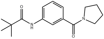 2,2-dimethyl-N-[3-(1-pyrrolidinylcarbonyl)phenyl]propanamide Struktur