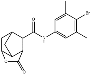 N-(4-bromo-3,5-dimethylphenyl)-5-oxo-4-oxatricyclo[4.2.1.0~3,7~]nonane-9-carboxamide Struktur