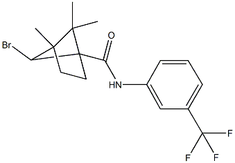 6-bromo-4,5,5-trimethyl-N-[3-(trifluoromethyl)phenyl]bicyclo[2.1.1]hexane-1-carboxamide Struktur