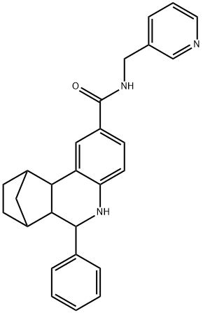 10-phenyl-N-(3-pyridinylmethyl)-9-azatetracyclo[10.2.1.0~2,11~.0~3,8~]pentadeca-3,5,7-triene-5-carboxamide Struktur