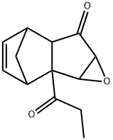 2-propionyl-4-oxatetracyclo[6.2.1.0~2,7~.0~3,5~]undec-9-en-6-one Struktur