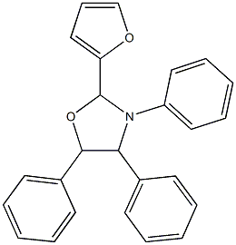 2-(2-furyl)-3,4,5-triphenyl-1,3-oxazolidine Struktur