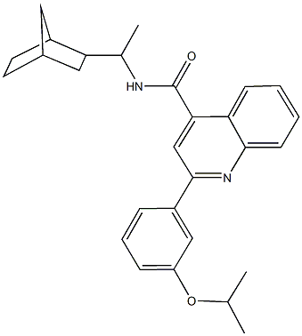 N-(1-bicyclo[2.2.1]hept-2-ylethyl)-2-(3-isopropoxyphenyl)-4-quinolinecarboxamide Struktur