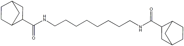 N-{8-[(bicyclo[2.2.1]hept-2-ylcarbonyl)amino]octyl}bicyclo[2.2.1]heptane-2-carboxamide Struktur