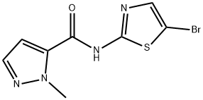 N-(5-bromo-1,3-thiazol-2-yl)-1-methyl-1H-pyrazole-5-carboxamide Struktur