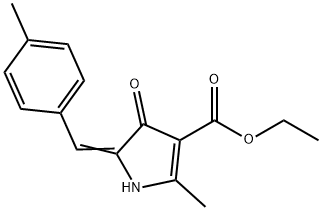 ethyl 2-methyl-5-(4-methylbenzylidene)-4-oxo-4,5-dihydro-1H-pyrrole-3-carboxylate Struktur