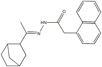 N'-(1-bicyclo[2.2.1]hept-2-ylethylidene)-2-(1-naphthyl)acetohydrazide Struktur