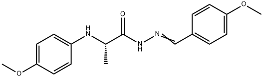 2-(4-methoxyanilino)-N'-(4-methoxybenzylidene)propanohydrazide Struktur