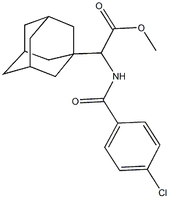 methyl 1-adamantyl[(4-chlorobenzoyl)amino]acetate Struktur