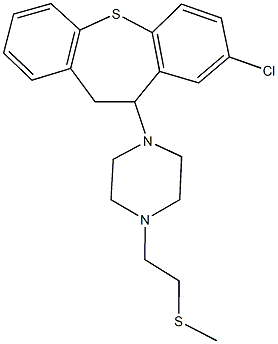 2-[4-(8-chloro-10,11-dihydrodibenzo[b,f]thiepin-10-yl)-1-piperazinyl]ethyl methyl sulfide Struktur