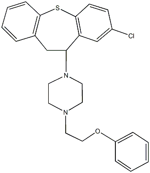 2-[4-(8-chloro-10,11-dihydrodibenzo[b,f]thiepin-10-yl)-1-piperazinyl]ethyl phenyl ether Struktur