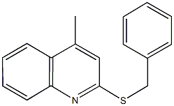 2-(benzylsulfanyl)-4-methylquinoline Struktur