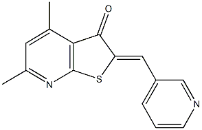 4,6-dimethyl-2-(3-pyridinylmethylene)thieno[2,3-b]pyridin-3(2H)-one Struktur