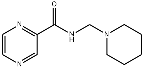 N-(1-piperidinylmethyl)-2-pyrazinecarboxamide Struktur