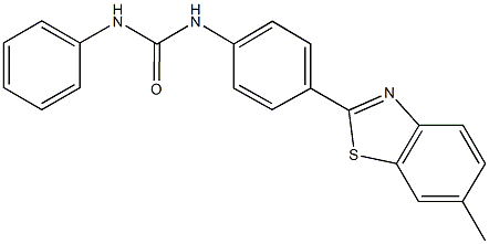 N-[4-(6-methyl-1,3-benzothiazol-2-yl)phenyl]-N'-phenylurea Struktur