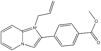 1-allyl-2-[4-(methoxycarbonyl)phenyl]imidazo[1,2-a]pyridin-1-ium Struktur