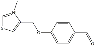 4-[(4-formylphenoxy)methyl]-3-methyl-1,3-thiazol-3-ium Struktur