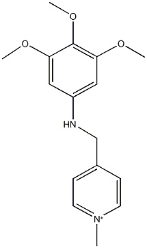 1-methyl-4-[(3,4,5-trimethoxyanilino)methyl]pyridinium Struktur