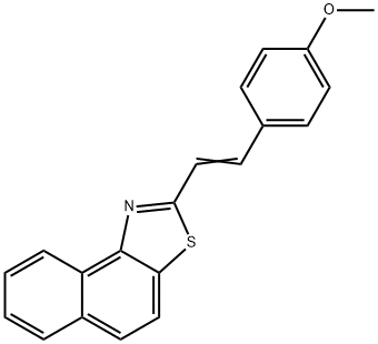 methyl 4-(2-naphtho[1,2-d][1,3]thiazol-2-ylvinyl)phenyl ether Struktur