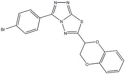 3-(4-bromophenyl)-6-(2,3-dihydro-1,4-benzodioxin-2-yl)[1,2,4]triazolo[3,4-b][1,3,4]thiadiazole Struktur