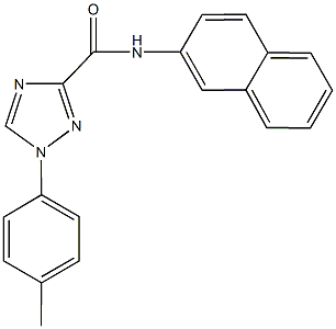 1-(4-methylphenyl)-N-(2-naphthyl)-1H-1,2,4-triazole-3-carboxamide Struktur