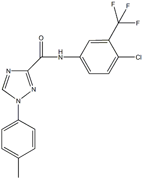 N-[4-chloro-3-(trifluoromethyl)phenyl]-1-(4-methylphenyl)-1H-1,2,4-triazole-3-carboxamide Struktur