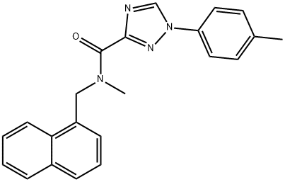 N-methyl-1-(4-methylphenyl)-N-(1-naphthylmethyl)-1H-1,2,4-triazole-3-carboxamide Struktur