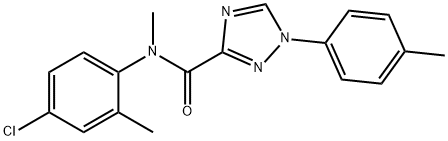 N-(4-chloro-2-methylphenyl)-N-methyl-1-(4-methylphenyl)-1H-1,2,4-triazole-3-carboxamide Struktur