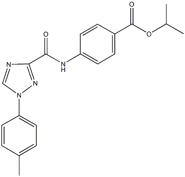 isopropyl 4-({[1-(4-methylphenyl)-1H-1,2,4-triazol-3-yl]carbonyl}amino)benzoate Struktur