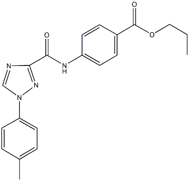 propyl 4-({[1-(4-methylphenyl)-1H-1,2,4-triazol-3-yl]carbonyl}amino)benzoate Struktur