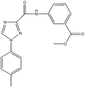 methyl 3-({[1-(4-methylphenyl)-1H-1,2,4-triazol-3-yl]carbonyl}amino)benzoate Struktur