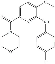 N-(4-fluorophenyl)-N-[3-methoxy-6-(4-morpholinylcarbonyl)-2-pyridinyl]amine Struktur