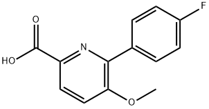 6-(4-fluorophenyl)-5-methoxy-2-pyridinecarboxylic acid Struktur