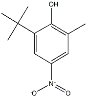 2-tert-butyl-4-nitro-6-methylphenol Struktur