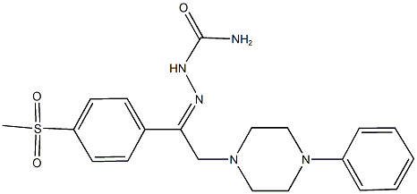 1-[4-(methylsulfonyl)phenyl]-2-(4-phenyl-1-piperazinyl)ethanone semicarbazone Struktur