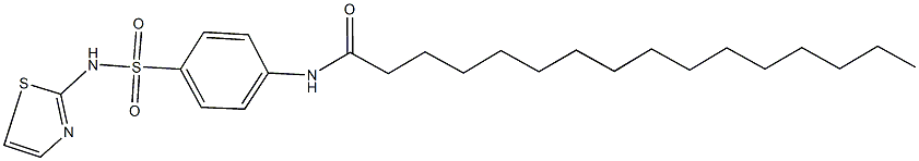 N-{4-[(1,3-thiazol-2-ylamino)sulfonyl]phenyl}hexadecanamide Struktur