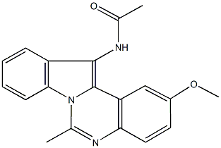 N-(2-methoxy-6-methylindolo[1,2-c]quinazolin-12-yl)acetamide Struktur