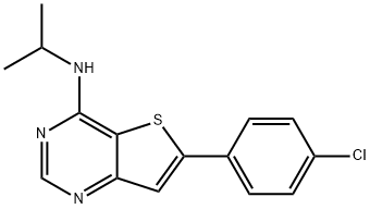 N-[6-(4-chlorophenyl)thieno[3,2-d]pyrimidin-4-yl]-N-isopropylamine Struktur