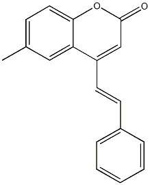 6-methyl-4-(2-phenylvinyl)-2H-chromen-2-one Struktur